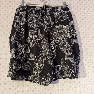 🖤 Breezies Intimately You 1X Floral Print Shorts Pajama Bottom Soft Silky